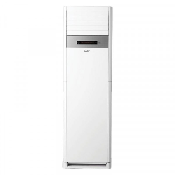 Кондиционер Ballu Колонные сплит системы Дополнительный ТЭН обогрев 3000 W • фазовый монитор 380В • мощный воздушый поток 2000 м³/ч --- R410a BFS-48HN1